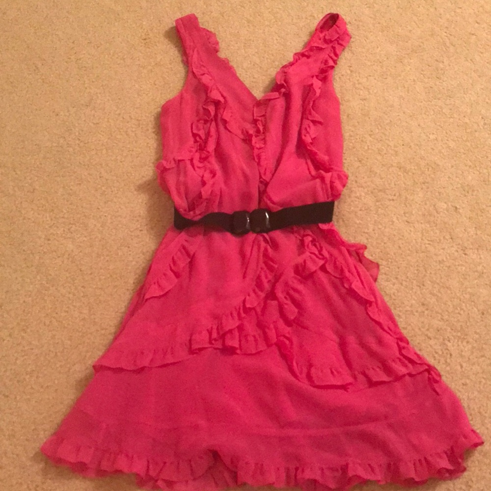 BCBG MaxAzria Ruffle Dress - Size 0 - Picture 2 of 4